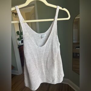 American Eagle Outfitters Light Beige Knit Tank Top
